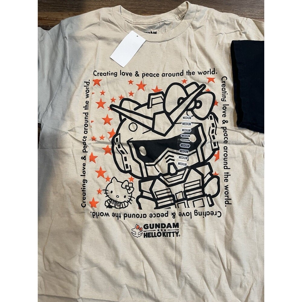 Hello Kitty Gundam + My Melody Kuromi + Aggretsuko Graphic Tee Lot Mens M XL - Picture 2 of 8